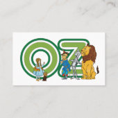 ヴィンテージ魔法使いオズ、ドロシー、赤いポピーの花 名刺 (裏面)