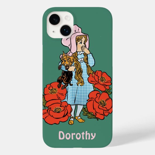 ヴィンテージ魔法使いオズ、ドロシー、赤いポピーの花 Case-Mate iPhoneケース (裏面)