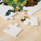 ヴィンテージ魔法使いオズ、ドロシー、邪悪なサル飛んでいる ジグソーパズル (側面)