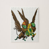 ヴィンテージ魔法使いオズ、ドロシー、邪悪なサル飛んでいる ジグソーパズル (縦)