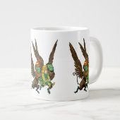 ヴィンテージ魔法使いオズ、ドロシー、邪悪なサル飛んでいる ジャンボコーヒーマグカップ (正面右)