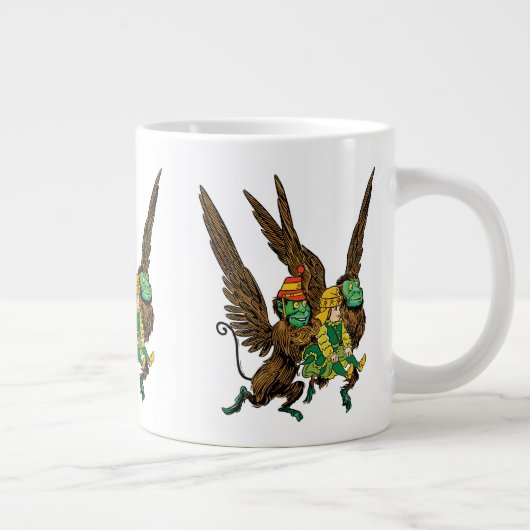 ヴィンテージ魔法使いオズ、ドロシー、邪悪なサル飛んでいる ジャンボコーヒーマグカップ (右)