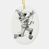 ヴィンテージ魔法使いオズ・フェアリー・テイルズ、かかし セラミックオーナメント (裏面)