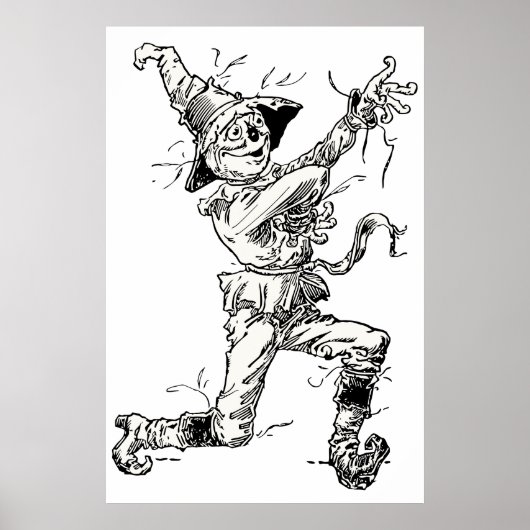 ヴィンテージ魔法使いオズ・フェアリー・テイルズ、かかし ポスター (正面)