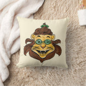 ヴィンテージ魔法使いオズ、ライオンがメガネをかけている クッション (ブランケット)