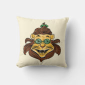 ヴィンテージ魔法使いオズ、ライオンがメガネをかけている クッション (正面)