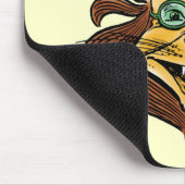 ヴィンテージ魔法使いオズ、ライオンがメガネをかけている マウスパッド (コーナー)