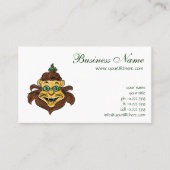 ヴィンテージ魔法使いオズ、ライオンがメガネをかけている 名刺 (正面)