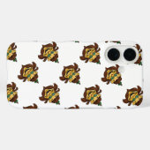 ヴィンテージ魔法使いオズ、ライオンがメガネをかけている Case-Mate iPhoneケース (裏面 (横))