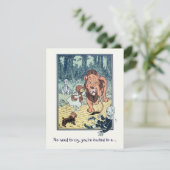 ヴィンテージ魔法使いオズ、ライオンボーイ誕生日パーティー 招待状 (スタンド正面)