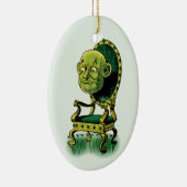 ヴィンテージ魔法使いオズ、不機嫌な魔法使いエメラルド玉座 セラミックオーナメント (右)