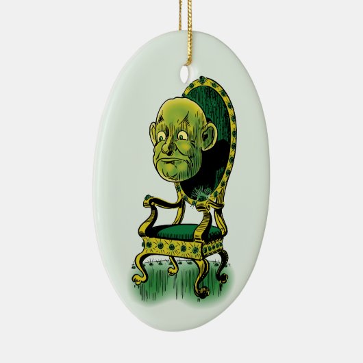 ヴィンテージ魔法使いオズ、不機嫌な魔法使いエメラルド玉座 セラミックオーナメント (右)
