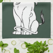 ヴィンテージ魔法使いオズ、勇敢な臆病ライオン キッチンタオル (折り畳み)