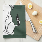 ヴィンテージ魔法使いオズ、勇敢な臆病ライオン キッチンタオル (四つ折り)