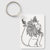 ヴィンテージ魔法使いオズ、臆病ライオン王冠 キーホルダー (正面)