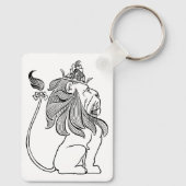 ヴィンテージ魔法使いオズ、臆病ライオン王冠 キーホルダー (裏面)