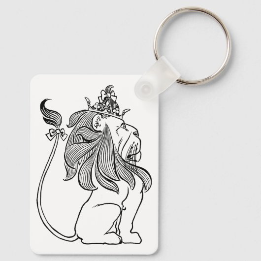 ヴィンテージ魔法使いオズ、臆病ライオン王冠 キーホルダー (裏面)