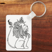 ヴィンテージ魔法使いオズ、臆病ライオン王冠 キーホルダー (裏面)