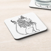 ヴィンテージ魔法使いオズ、臆病ライオン王冠 コースター (左側)