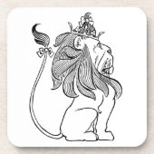 ヴィンテージ魔法使いオズ、臆病ライオン王冠 コースター (正面)