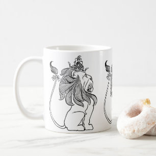 ヴィンテージ魔法使いオズ、臆病ライオン王冠 コーヒーマグカップ