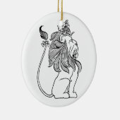 ヴィンテージ魔法使いオズ、臆病ライオン王冠 セラミックオーナメント (右)