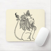 ヴィンテージ魔法使いオズ、臆病ライオン王冠 マウスパッド (マウス)