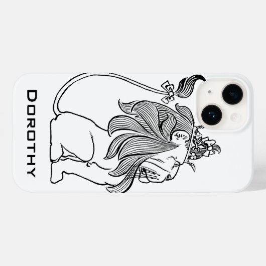 ヴィンテージ魔法使いオズ、臆病ライオン王冠 Case-Mate iPhoneケース (裏面 (横))