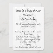 ヴィンテージ魔法使いオズ、臆病ライオン赤ちゃんシャワー 招待状 (裏面)