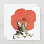 ヴィンテージ魔法使いドロシーとポピーな花 (正面/裏面)