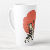 ヴィンテージ魔法使いドロシーとポピーな花 カフェラテマグ (左アングル)