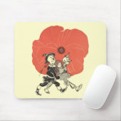 ヴィンテージ魔法使いドロシーとポピーな花 マウスパッド (マウス)
