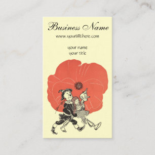 ヴィンテージ魔法使いドロシーとポピーな花 名刺