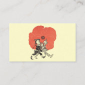 ヴィンテージ魔法使いドロシーとポピーな花 名刺 (裏面)