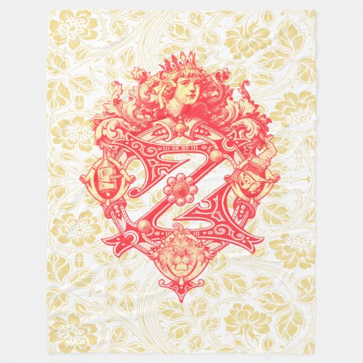 ヴィンテージ魔法使い フリースブランケット (正面)