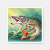 ヴィンテージ魚あらゆる目的パーティーナプキン スタンダードカクテルナプキン (正面)