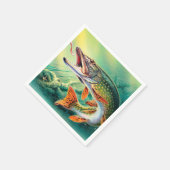 ヴィンテージ魚あらゆる目的パーティーナプキン スタンダードカクテルナプキン (角)