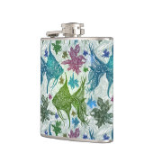 ヴィンテージ魚のパターン フラスク (左)