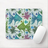 ヴィンテージ魚のパターン マウスパッド (マウス)