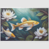 ヴィンテージ魚のフローラ切り離し 薄葉紙 (正面)