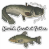 ヴィンテージ魚の世界一の父親 シール (正面)