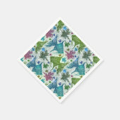 ヴィンテージ魚の柄 スタンダードカクテルナプキン (角)