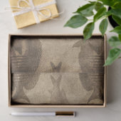 ヴィンテージ魚の茶色のデコパージュ 薄葉紙 (ギフト)