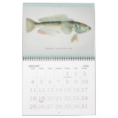ヴィンテージ魚アート いつでも カレンダー (1月 2026)