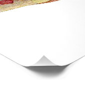 ヴィンテージ魚イラストレーション:赤い海獣類 ポスター (コーナー)