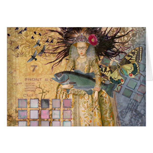 ヴィンテージ魚座の女性ゴシッククラシック体 (正面横)