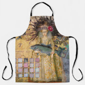 ヴィンテージ魚座の女性ゴシッククラシック体 エプロン (正面)