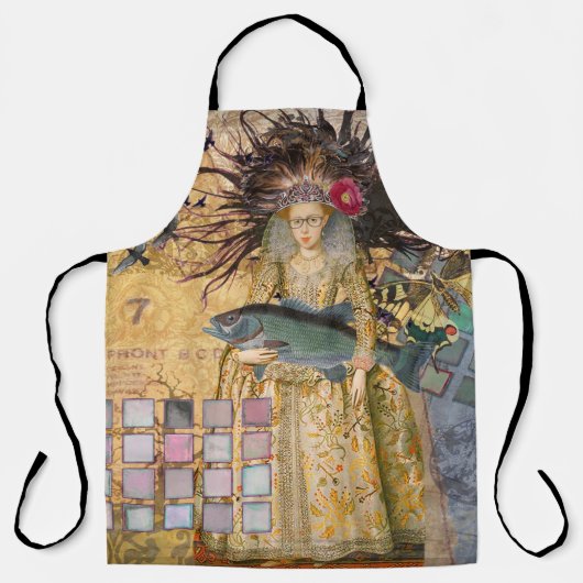 ヴィンテージ魚座の女性ゴシッククラシック体 エプロン (正面)
