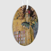 ヴィンテージ魚座の女性ゴシッククラシック体 オーナメント (正面)