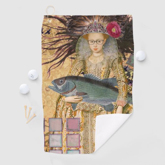 ヴィンテージ魚座の女性ゴシッククラシック体 ゴルフタオル (インサイチュ)